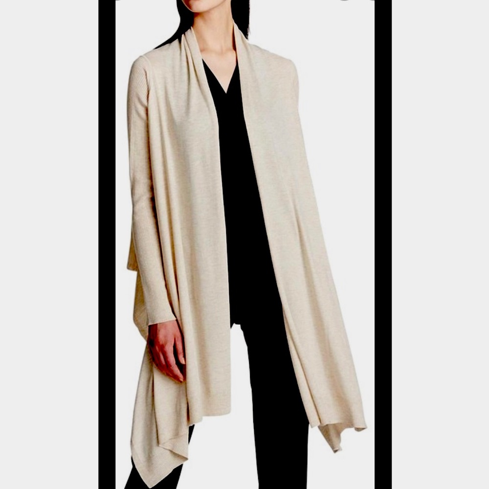 DKNY Open Front High-lowCozy Cardigan